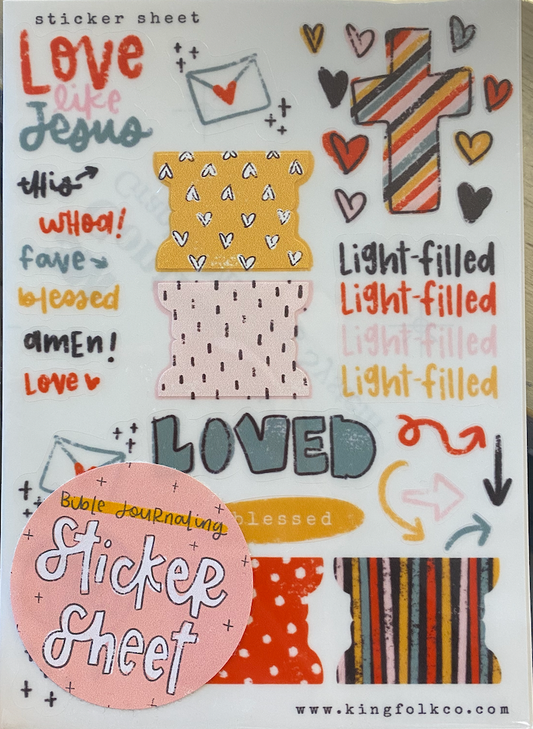 Love Like Jesus Sticker Sheet