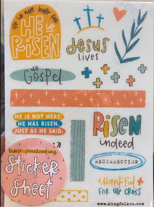He Is Risen Sticker Sheet