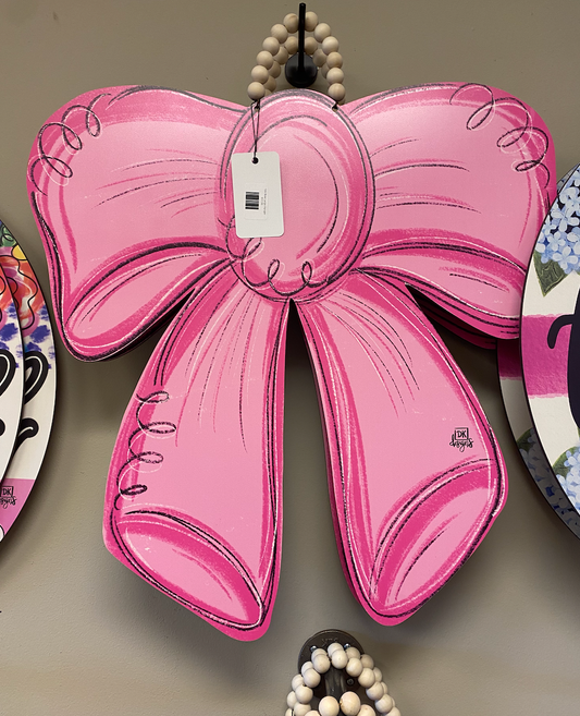 Pink Bow Large Hanger