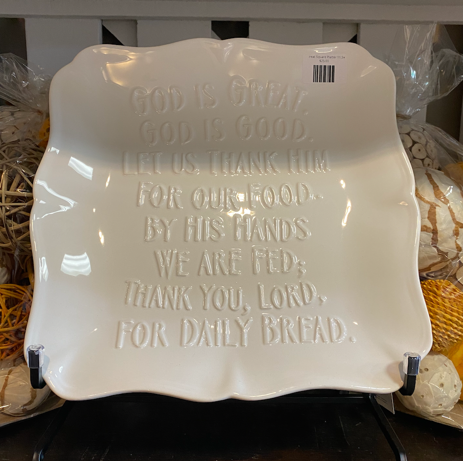 God Is Great Square Platter 11.5x11.5