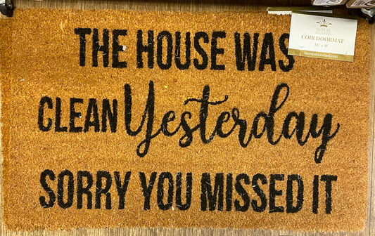 this house was clean door mat
