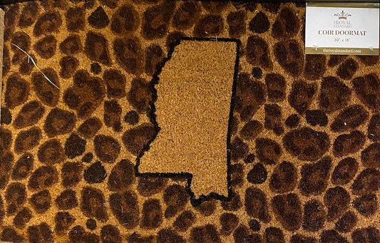Mississippi Leopard Coir Doormat Natural