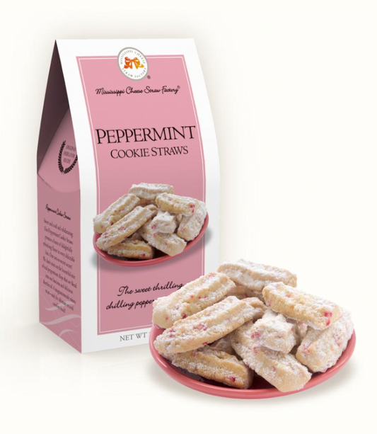 Peppermint Cookie Straws 3.5 oz. Carton