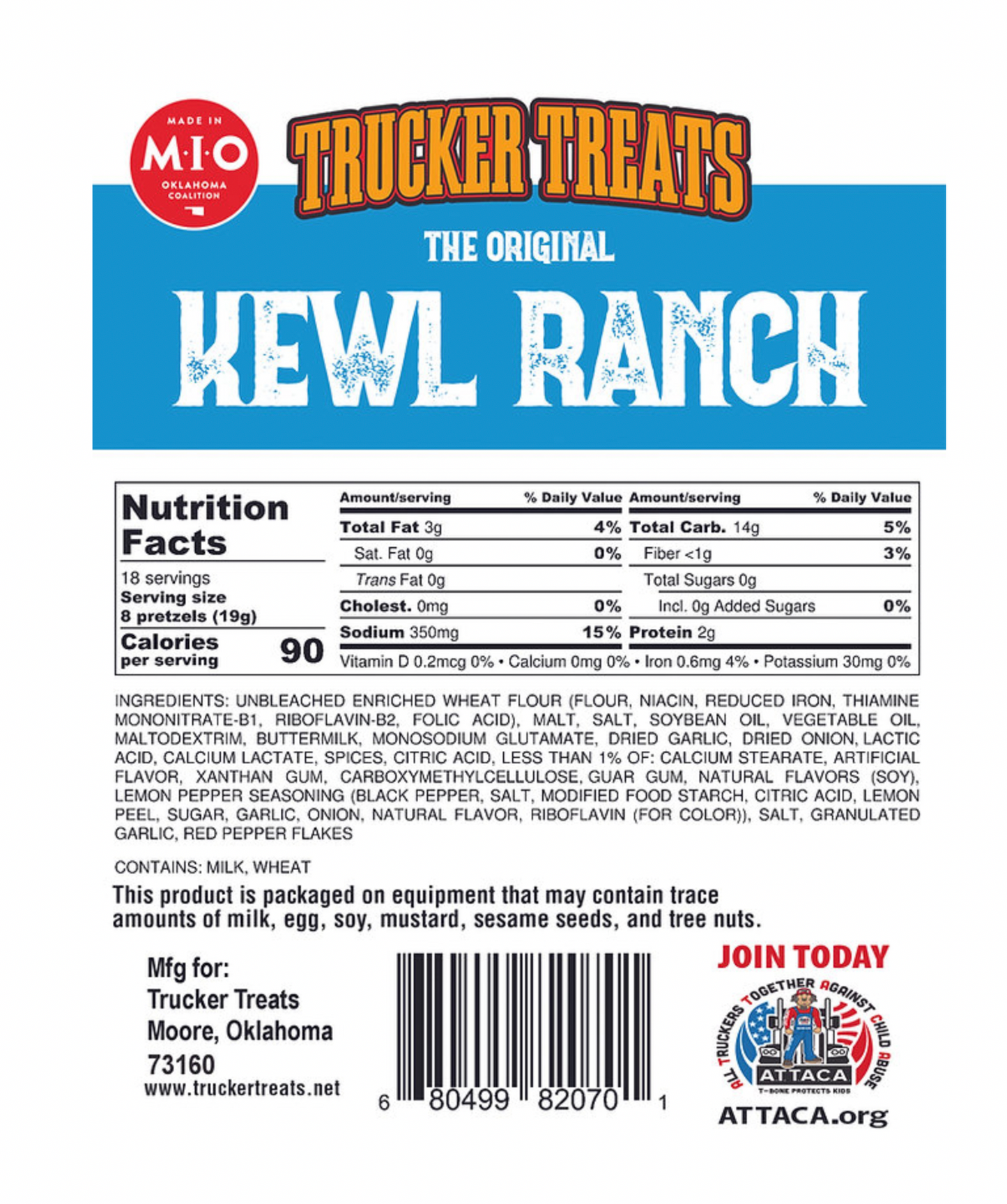 12oz Kewl Ranch Pretzels