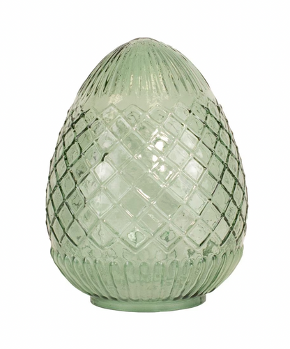 Annalise Glass Egg in Green, 8"