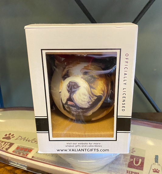 Miss State Mascot Glass Ball Ornament