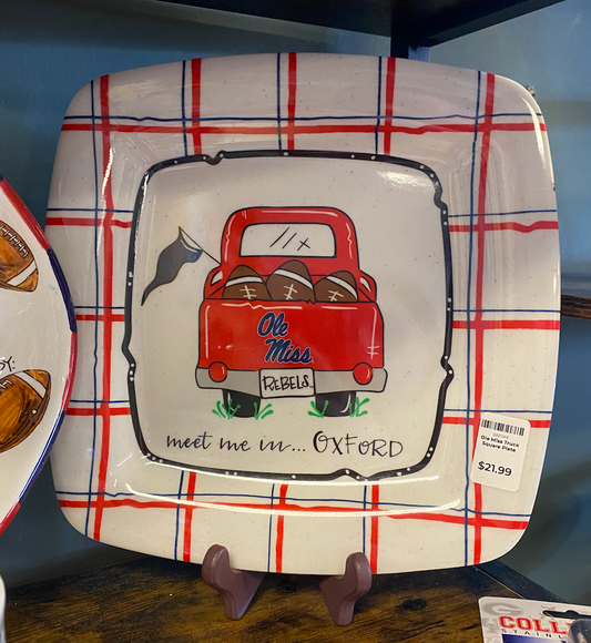 Ole Miss Truck Square Plate