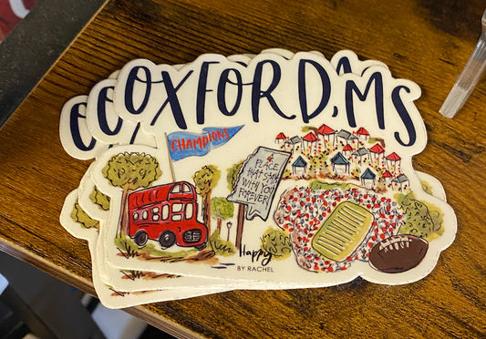 Oxford College Town Sticker