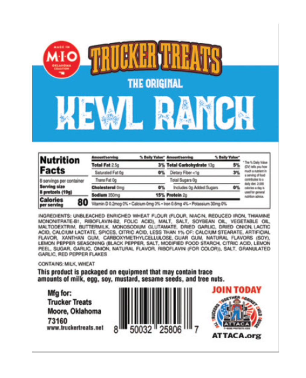 5.3oz Kewl Ranch Pretzels