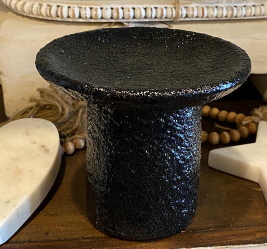 PDCP37 4" BLACK CANDLE HOLDER