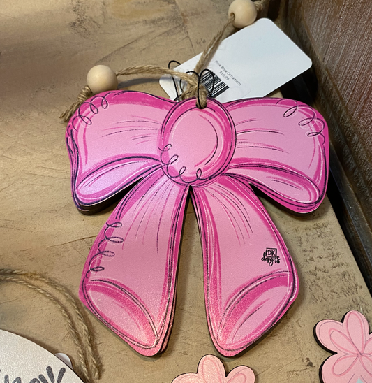 Pink Bow Ornament