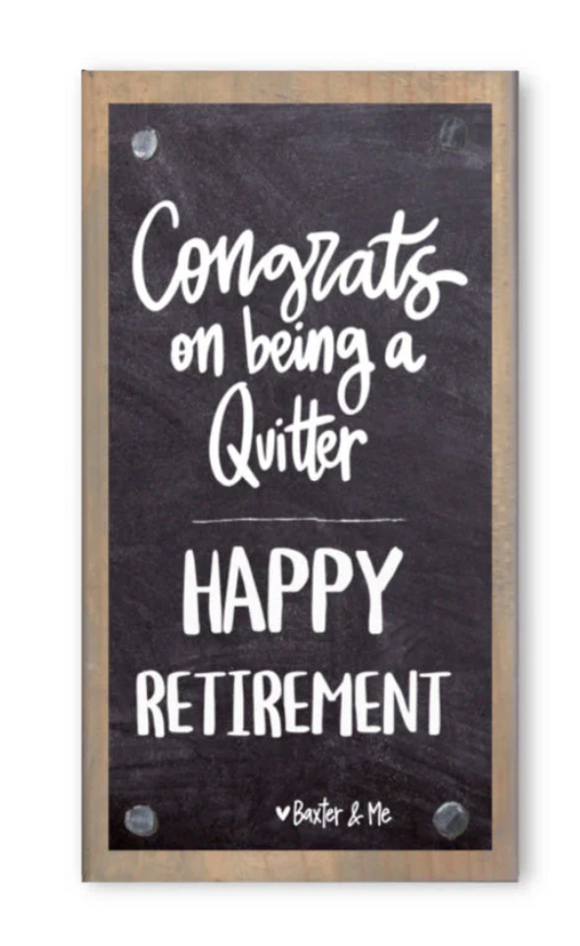 Retirement Happy Block