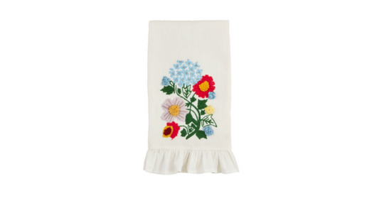 Flower Waffle Weave Towel
