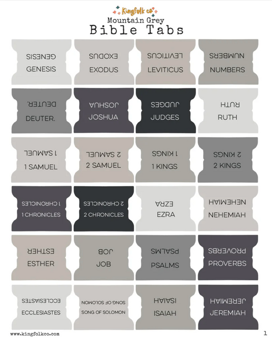 Mountain Grey Bible Tabs