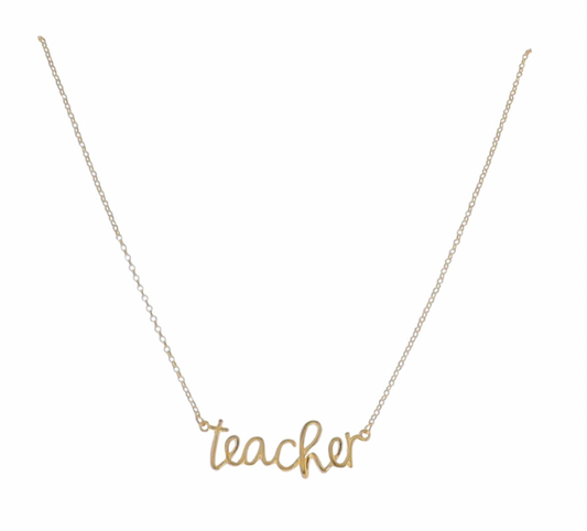 16" 18K Gold "Teacher" Necklace
