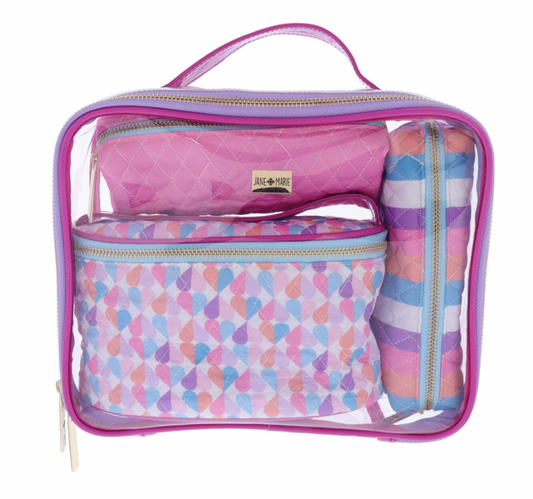 Sweet Heart Clear Toiletry Bag