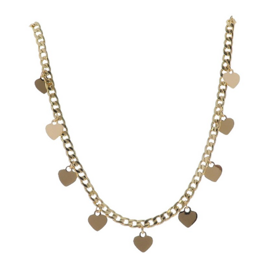 18"-24" Chain Gold Hearts Stations