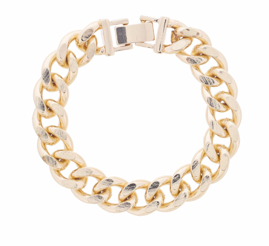 Chunky Gold Curb Chain Bracelet