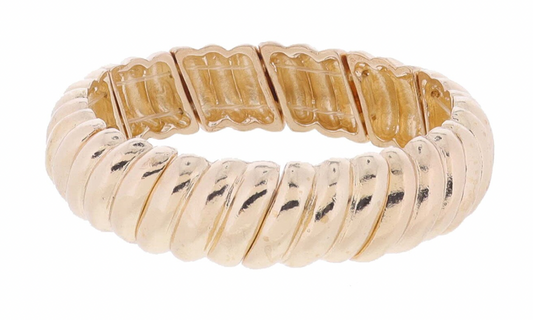 Gold Faux Twist Band Bracelet