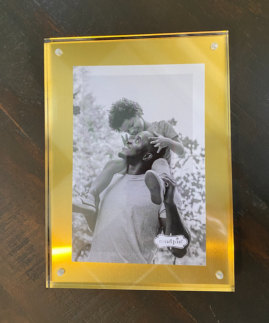 Small Brass Acrylic Frame