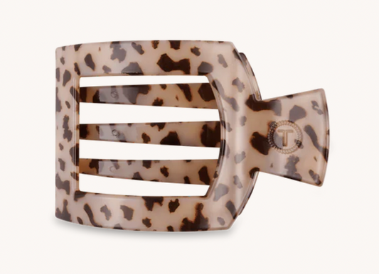Square Flat Hair Clip | Large | Blonde Tortoise