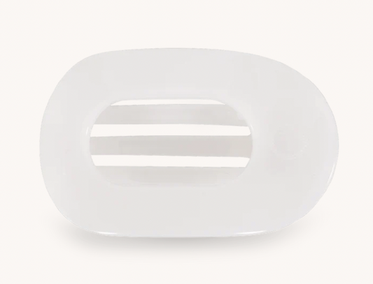 Round Flat Hair Clip | Small | Coconut White