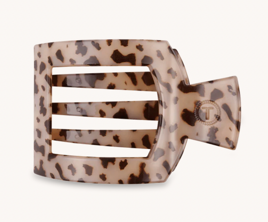 Square Flat Hair Clip | Med. | Blonde Tortoise