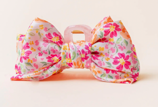 Satin Bow Claw Clip