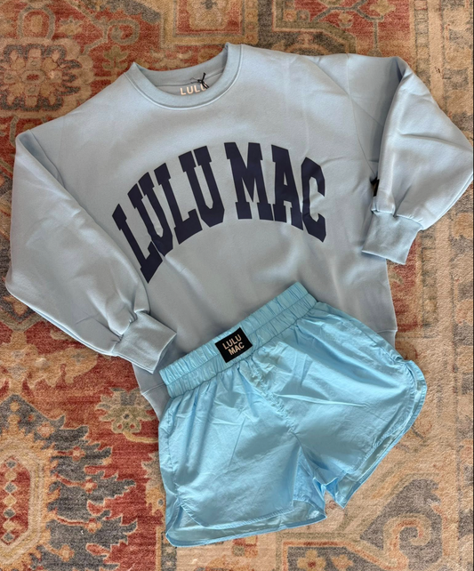 Lulu Mac Sweatshirt-Baby Blue/Navy