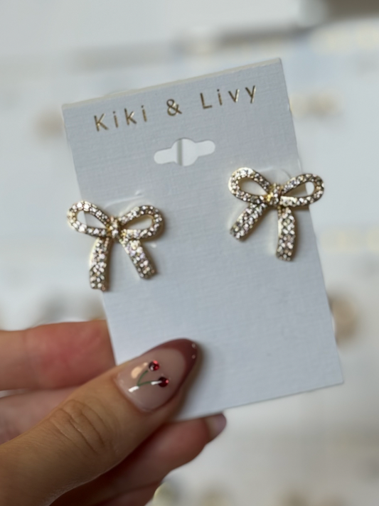 Bling Bow Studs