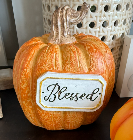 Fall Poly Pumpkin Blessed