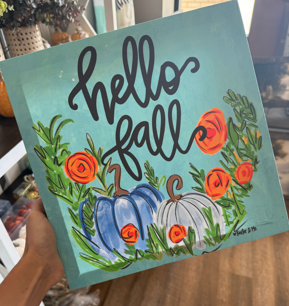 Hello Fall Canvas 12x12