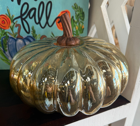 Pumpkin 9.5x7 Luster Gold 13034
