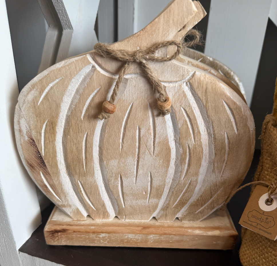 Tabletop Wood Pumpkin