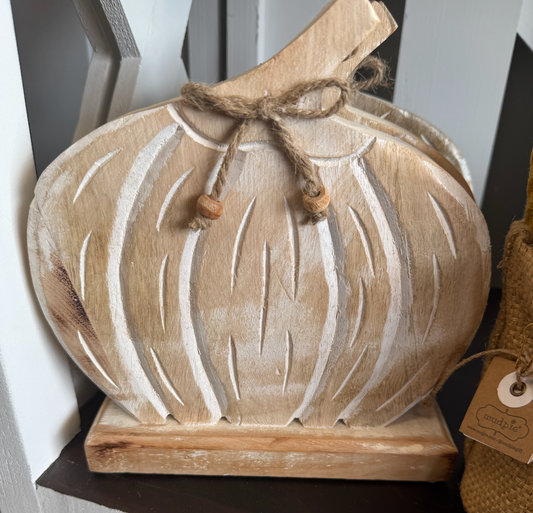 Tabletop Wood Pumpkin
