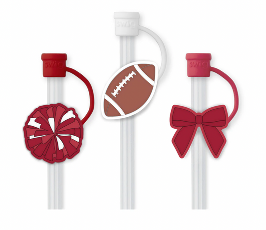 We’ve Got Spirit Crimson Straw Topper Set