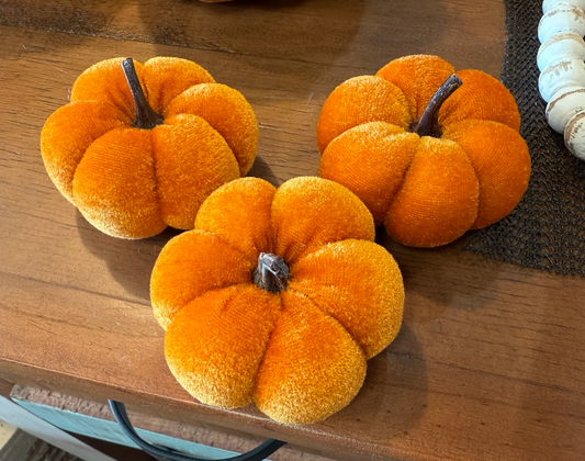 Fabric Pumpkins-Orange