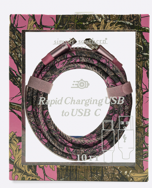 Tech Charger USBC- Pink Camo