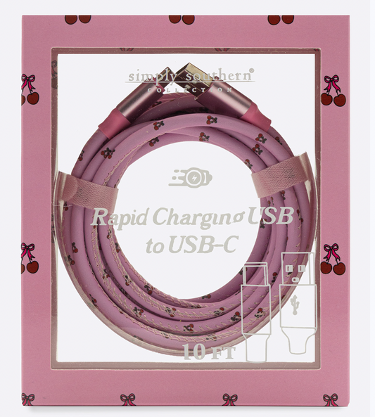 Tech Charger USBC- Cherry (Copy)