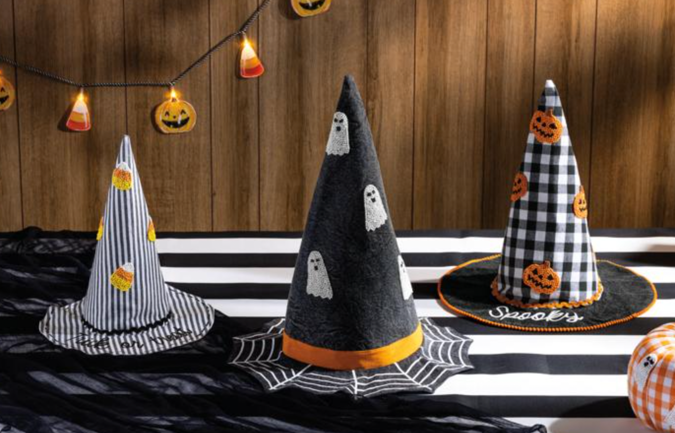 Large Beaded Witch Hat Sitter