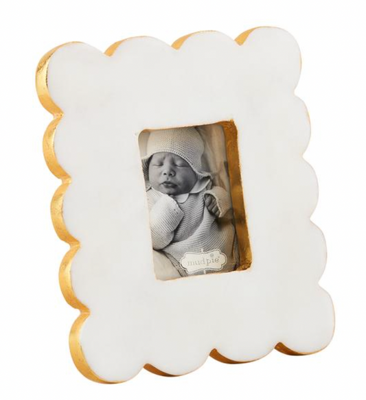 Rectangle Scallop Marble Frame