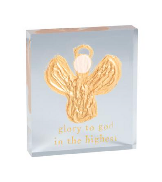 Glory Angel Scripture Plaque