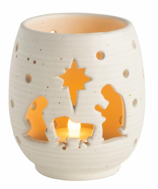 Nativity Pierced Votive Holder