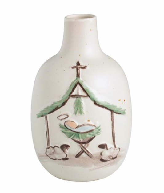 Large Nativity Bud Vase