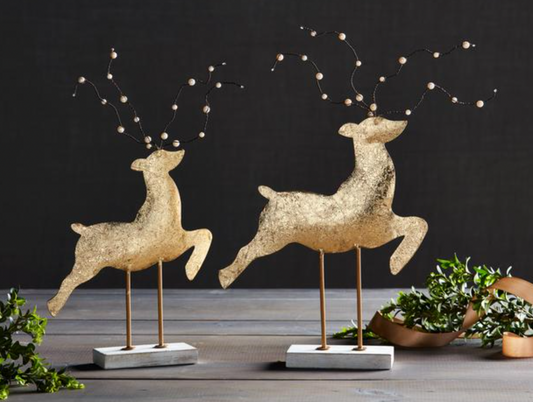 Large Gold Deer Sitter