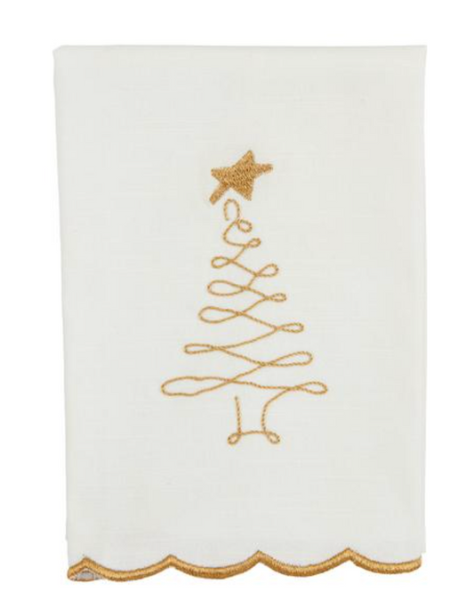 Tree Gold Scallop Towel