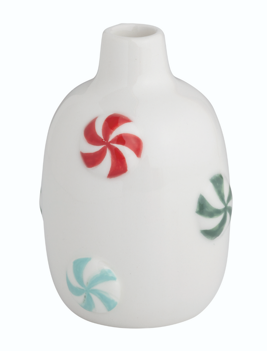 Peppermint Holiday Vase