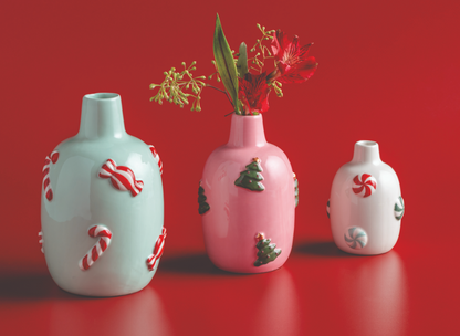 Peppermint Holiday Vase