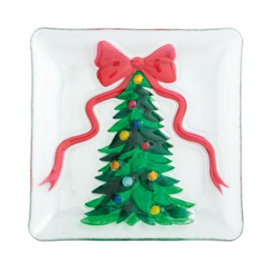 Christmas Tree Glass Plate