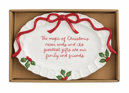 Christmas Bow Sentiment Plate